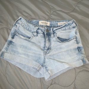 PACSUN blue denim shorts